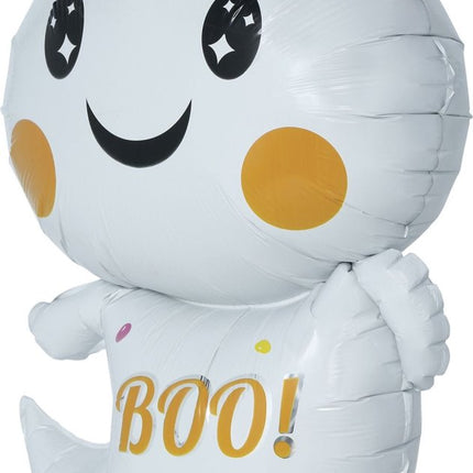 Halloween Helium Ballon Wit Spookje Leeg 75cm van Fiestas Guirca koop je bij Partywinkel
