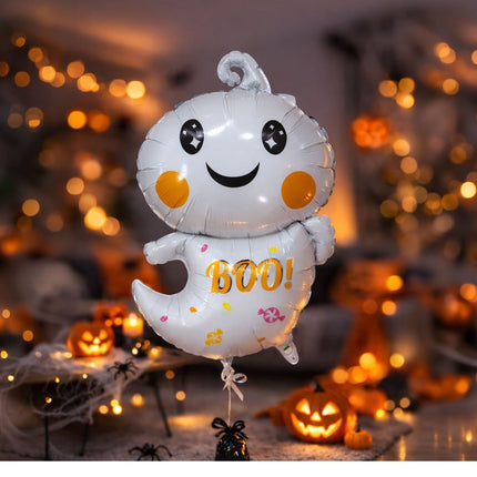 Halloween Helium Ballon Wit Spookje Leeg 75cm van Fiestas Guirca koop je bij Partywinkel