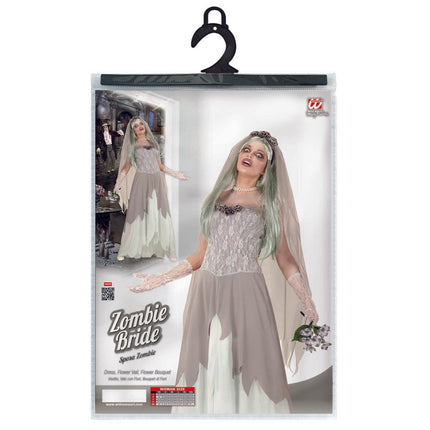 Halloween Jurk Dames Zombie Bruid van Widmann koop je bij Partywinkel