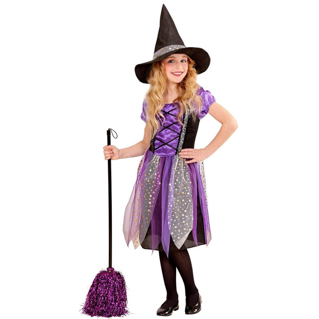 Halloween Jurk Paars Meisje 2 delig van Widmann koop je bij Partywinkel