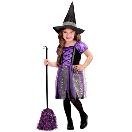 Halloween Jurk Paars Meisje 2 delig van Widmann koop je bij Partywinkel