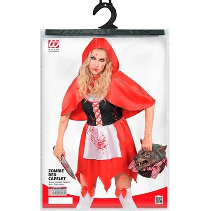 Halloween Jurk Rood Dames Zombie Roodkapje van Widmann koop je bij Partywinkel