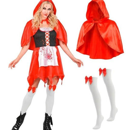Halloween Jurk Rood Dames Zombie Roodkapje van Widmann koop je bij Partywinkel