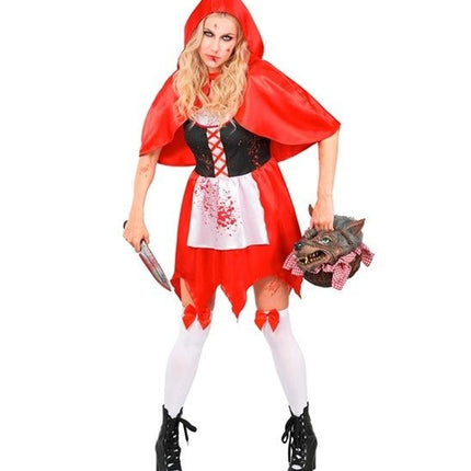 Halloween Jurk Rood Dames Zombie Roodkapje van Widmann koop je bij Partywinkel