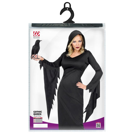 Halloween Jurk Zwart Dames Gotisische Koningin van Widmann koop je bij Partywinkel