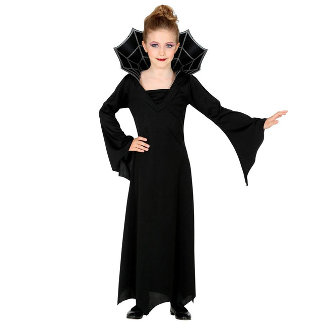 Halloween Jurk Zwart Meisje Vampier 2 delig van Widmann koop je bij Partywinkel