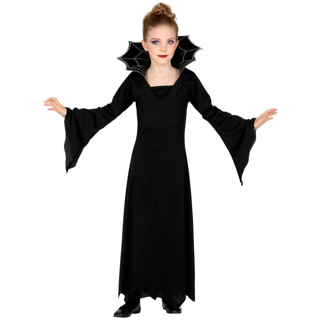 Halloween Jurk Zwart Meisje Vampier 2 delig van Widmann koop je bij Partywinkel