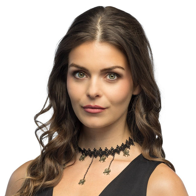 Halloween Ketting Choker Spin van Boland koop je bij Partywinkel