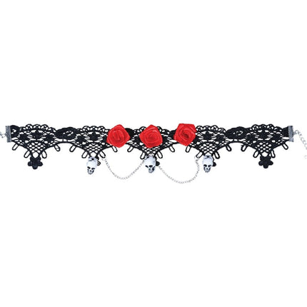 Halloween Ketting Doodshoofd Rozen van Fiestas Guirca koop je bij Partywinkel