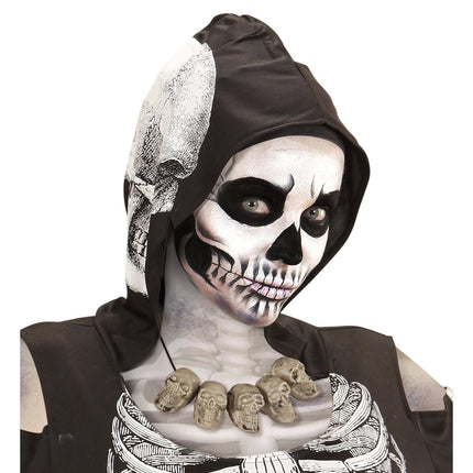 Halloween Ketting Zilver Schedels van Widmann koop je bij Partywinkel