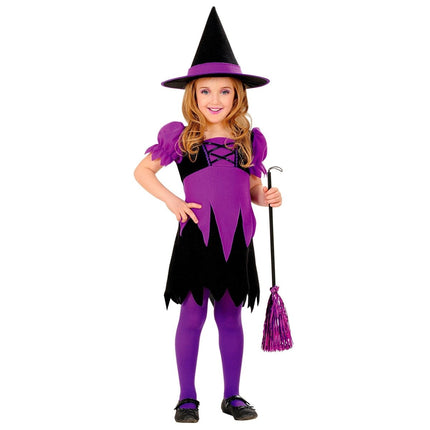 Halloween Kostuum Paars Kind Heks van Widmann koop je bij Partywinkel