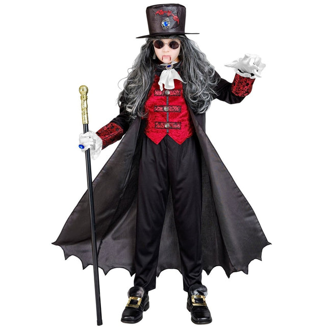 Halloween Kostuum Rood Zwart Kind Vampier van Widmann koop je bij Partywinkel