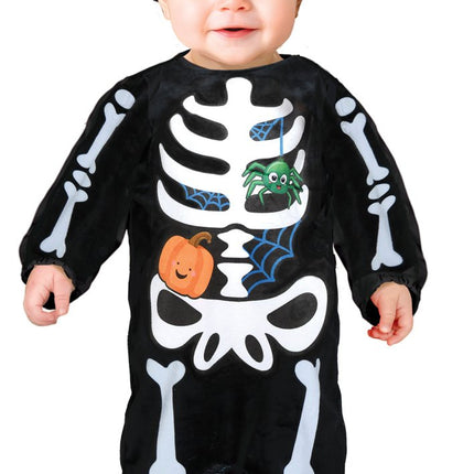 Halloween Kostuum Wit Zwart Baby Skelet van Fiestas Guirca koop je bij Partywinkel