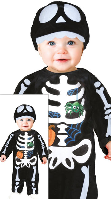 Halloween Kostuum Wit Zwart Baby Skelet van Fiestas Guirca koop je bij Partywinkel