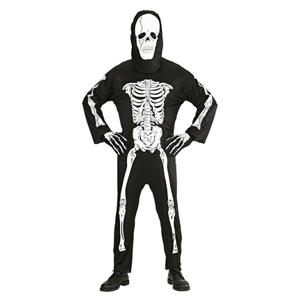 Halloween Kostuum Wit Zwart Heren Skelet van Widmann koop je bij Partywinkel