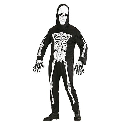Halloween Kostuum Wit Zwart Heren Skelet van Widmann koop je bij Partywinkel