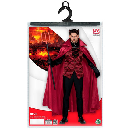 Halloween Kostuum Zwart Rood Heren Duivel van Widmann koop je bij Partywinkel