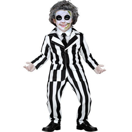 Halloween Kostuum Zwart Wit Kind Geest van Widmann koop je bij Partywinkel