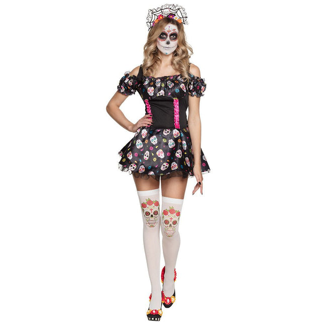 Halloween Kousen Calavera van Boland koop je bij Partywinkel