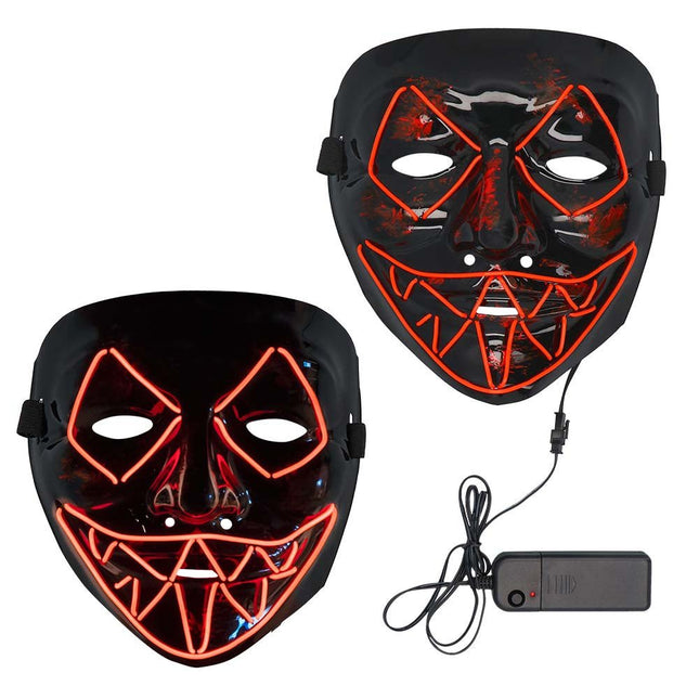 Halloween Led - Masker Killer Smile Rood van Boland koop je bij Partywinkel
