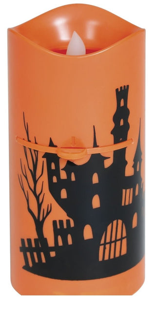Halloween Led Projector Oranje Kaars 16cm van Fiestas Guirca koop je bij Partywinkel