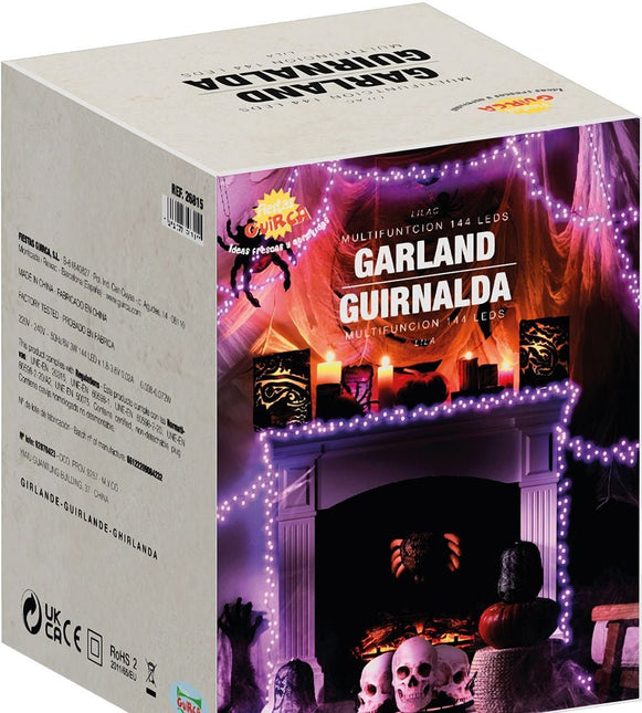 Halloween LED slinger Lila 144 lampjes van Fiestas Guirca koop je bij Partywinkel
