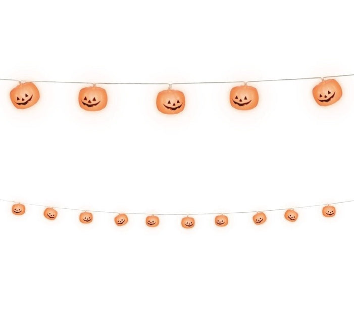 Halloween Lichtslinger Pompoen 1,8m van Fiestas Guirca koop je bij Partywinkel