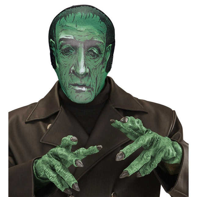 Halloween Masker Donkergroen Zombie van Widmann koop je bij Partywinkel