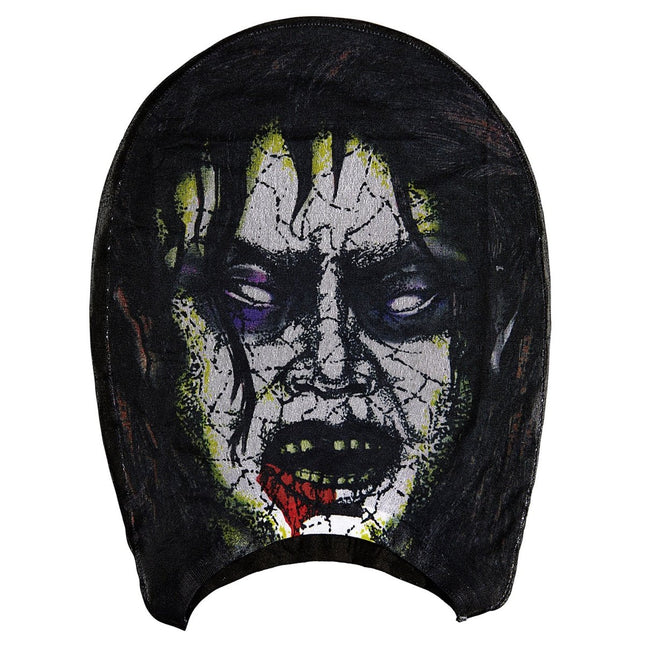 Halloween Masker Grijs Zombie Stof van Widmann koop je bij Partywinkel