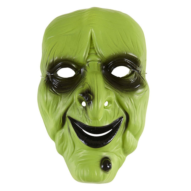 Halloween Masker Neon Groen Heks van Widmann koop je bij Partywinkel
