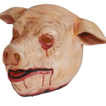 Halloween Masker Rood Roze Varken van Fiestas Guirca koop je bij Partywinkel