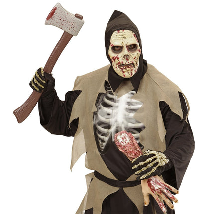 Halloween Masker Skelet Bebloed van Widmann koop je bij Partywinkel