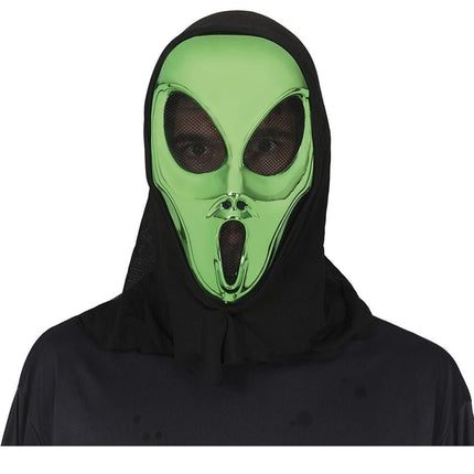 Halloween Masker Vreemdeling Met Kap van Fiestas Guirca koop je bij Partywinkel