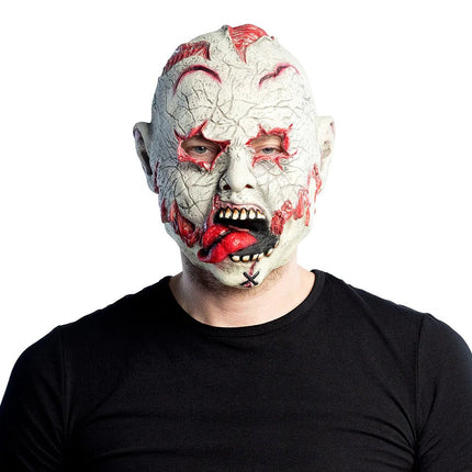 Halloween Masker Wit Rood Zombie van Boland koop je bij Partywinkel