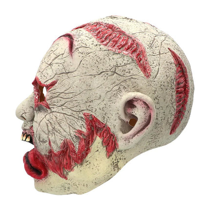 Halloween Masker Wit Rood Zombie van Boland koop je bij Partywinkel