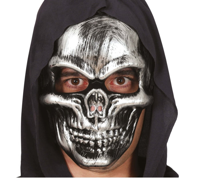 Halloween Masker Zilver Schedel van Fiestas Guirca koop je bij Partywinkel