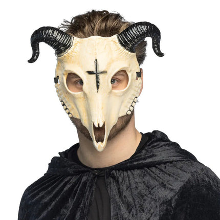 Halloween Masker Zwart Wit Ram van Boland koop je bij Partywinkel