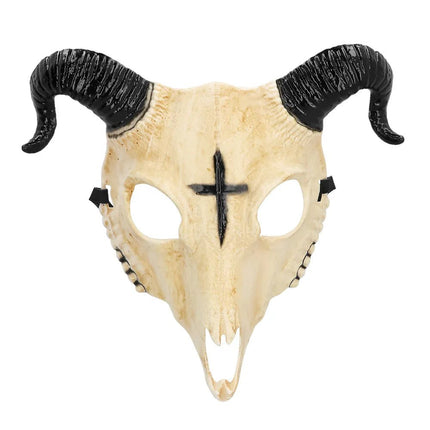 Halloween Masker Zwart Wit Ram van Boland koop je bij Partywinkel