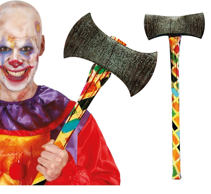 Halloween Nep Bijl Clown 73cm van Fiestas Guirca koop je bij Partywinkel