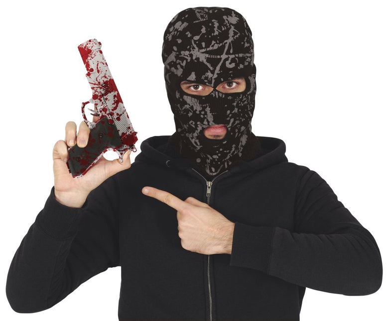 Halloween Nep Pistool Met Bloed 24cm van Fiestas Guirca koop je bij Partywinkel