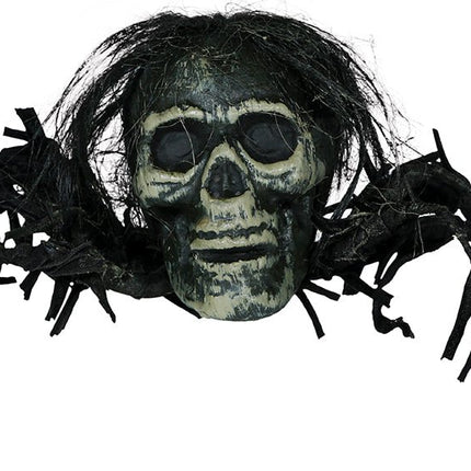 Halloween Nep Spin Schedel 38cm van Fiestas Guirca koop je bij Partywinkel