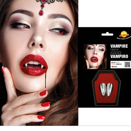 Halloween Nep Tanden Zilver van Fiestas Guirca koop je bij Partywinkel