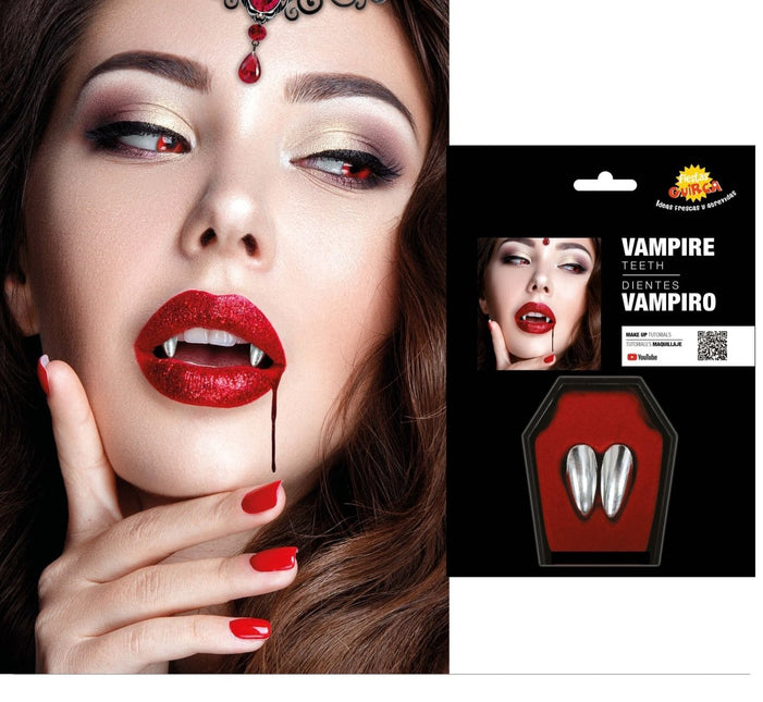 Halloween Nep Tanden Zilver van Fiestas Guirca koop je bij Partywinkel