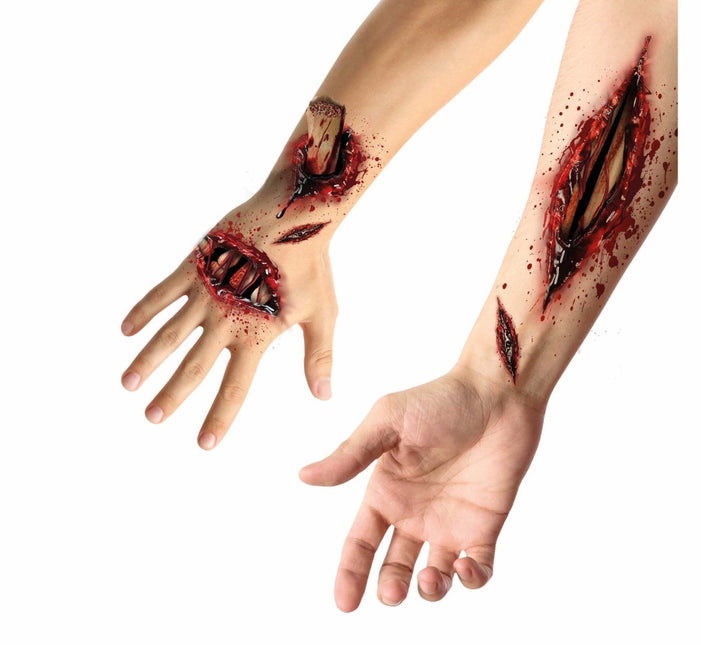 Halloween Nep Tattoos Open Wonden van Fiestas Guirca koop je bij Partywinkel