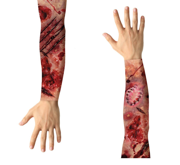 Halloween Nep Tattoosleeve Nep Wonden 2 delig van Fiestas Guirca koop je bij Partywinkel