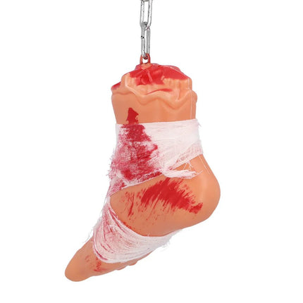 Halloween Nep Voet Aan Ketting 62cm van Boland koop je bij Partywinkel
