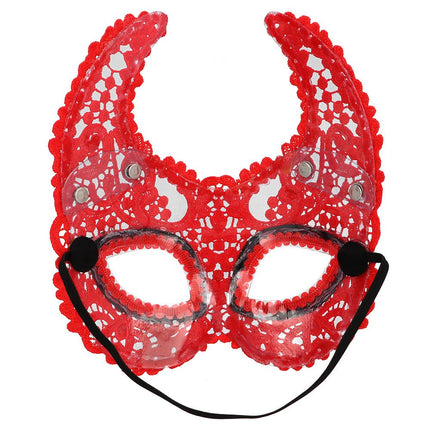 Halloween Oogmasker Rood Duivel Kant van Boland koop je bij Partywinkel