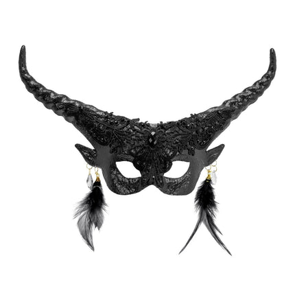 Halloween Oogmasker Zwart Duivel van Widmann koop je bij Partywinkel