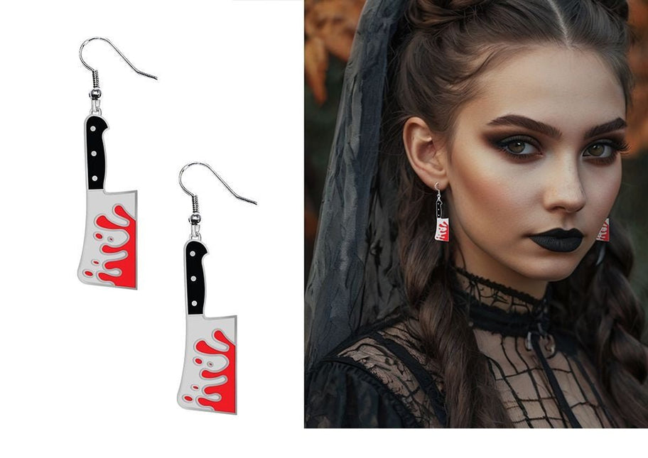 Halloween Oorbellen Slagersmes van Fiestas Guirca koop je bij Partywinkel