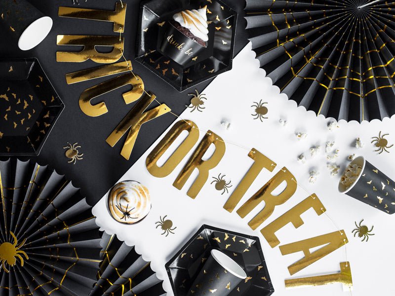 Halloween Papieren Waaiers Set 32 - 40cm 2 delig van Partydeco koop je bij Partywinkel